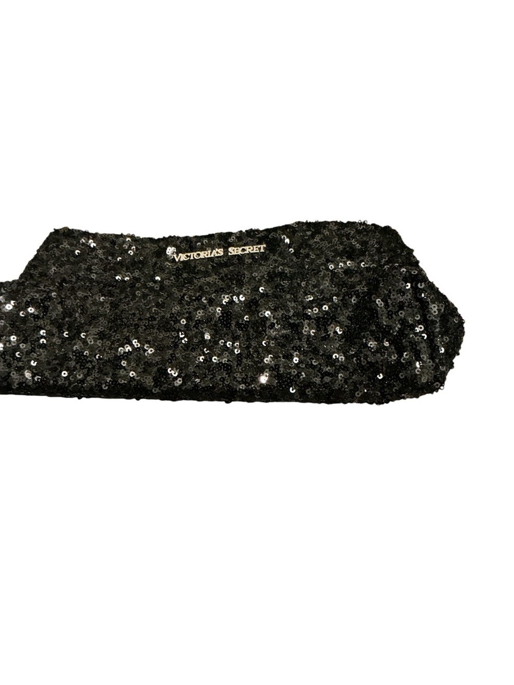 Victoria's Secret Black Sequin Wristlet Clutch